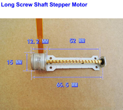 Nidec 2-phase 4-wire Micro Mini 6mm Stepper Stepping Motor Long Screw Shaft Rod